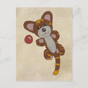 Spielende Katze Postcard