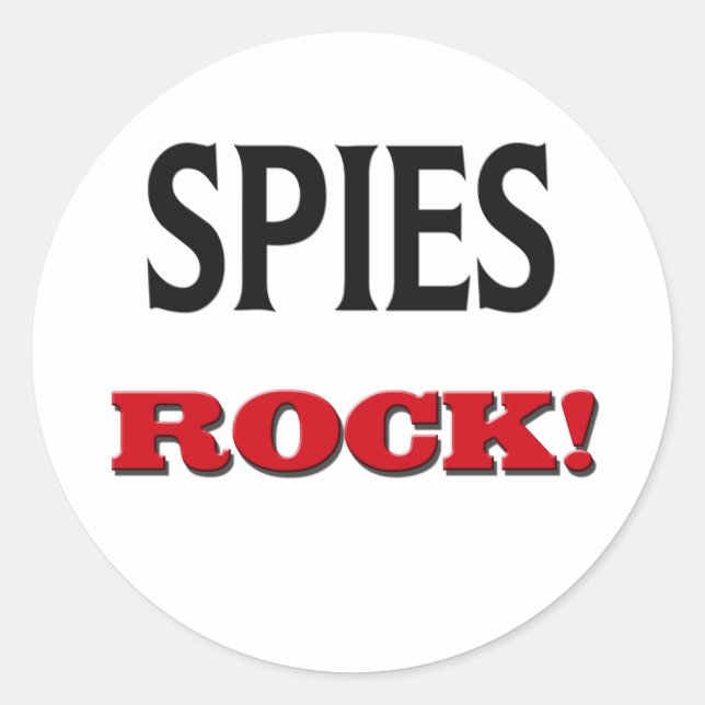 Spies Rock Classic Round Sticker (Front)