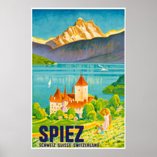 Spiez,Switzerland,Travel Pposter Poster