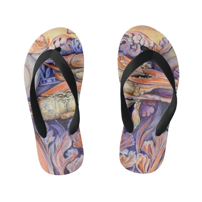 Spike and Curly Playing Tag Kid's Thongs (Footbed)