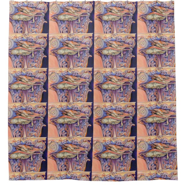 Spike and Curly Playing Tag Shower Curtain (Front)