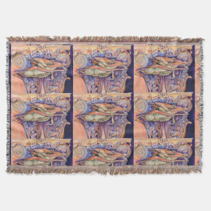 Spike and Curly Playing Tag Throw Blanket