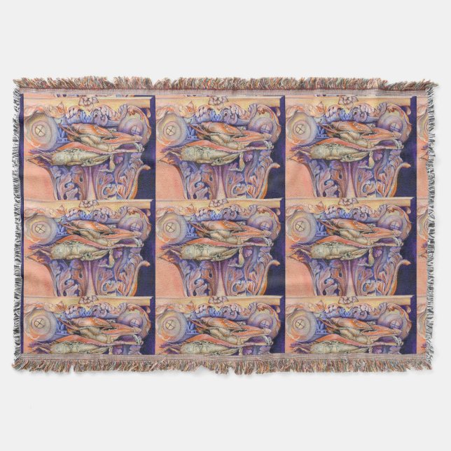 Spike and Curly Playing Tag Throw Blanket (Front)