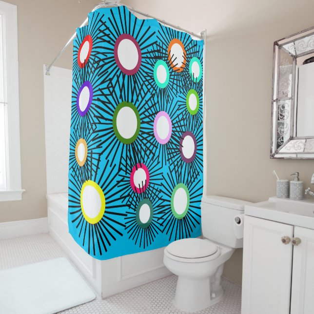 Spike  Balls Shower Curtain (In Situ)