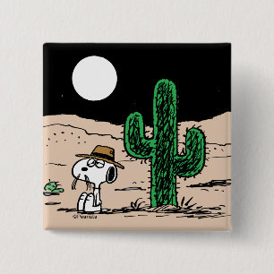 Spike in a Moonlit Desert 15 Cm Square Badge