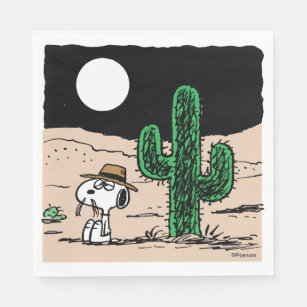 Spike in a Moonlit Desert Napkin