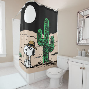 Spike in a Moonlit Desert Shower Curtain
