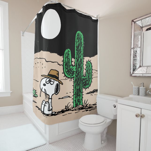 Spike in a Moonlit Desert Shower Curtain (In Situ)
