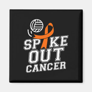Spike Out Volleyball Leukaemia Cancer Awareness Ri Magnet