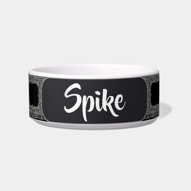 "SPIKE" PERSONALIZE 25 OZ. CERAMIC PET BOWL (Front)