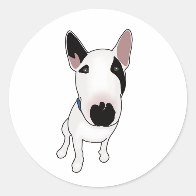 Spike the English Bull Terrier Classic Round Sticker (Front)