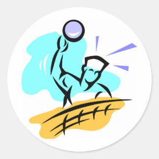 Spike Volleyball Classic Round Sticker