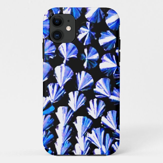 Spiked Blue Silver Metal Case-Mate iPhone Case (Back)