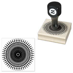  Spiked Mandala Decorative Zen Pattern Rubber Stamp