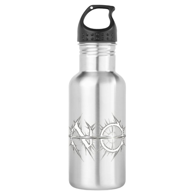 Spiked "NO" Ring Slash 532 Ml Water Bottle (Front)