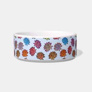 Spiked Rose Print, Modern Style Floral Pattern Bowl