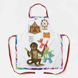 Spike's balloon monkey magic apron