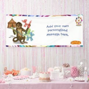 Spike's balloon monkey magic banner