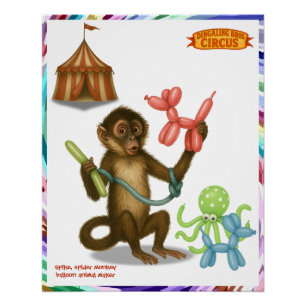 Spike's balloon monkey magic poster