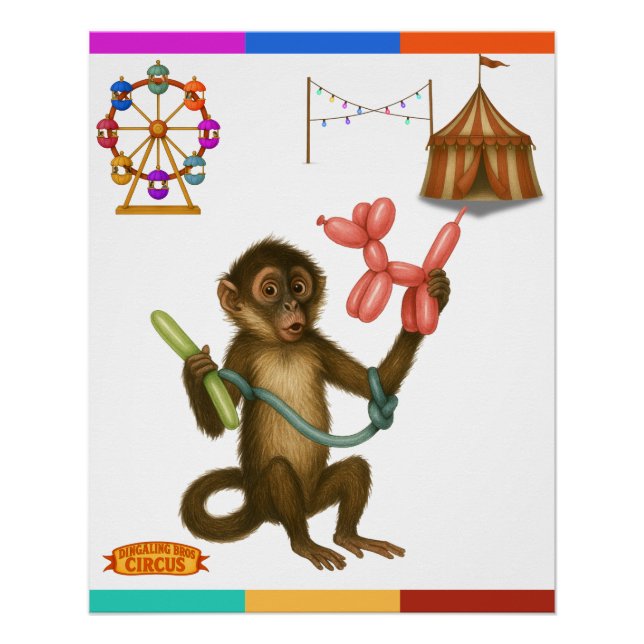 Spike's balloon monkey magic poster (Front)
