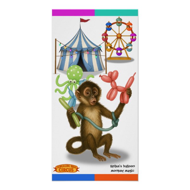 Spike's balloon monkey magic poster (Front)