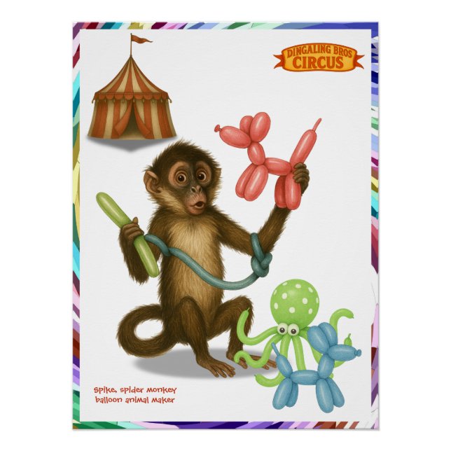 Spike's balloon monkey magic poster (Front)