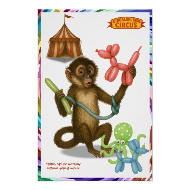 Spike's balloon monkey magic poster (Front)