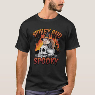 Spikey and Spooky" Witch Hedgehog Halloween T-Shirt