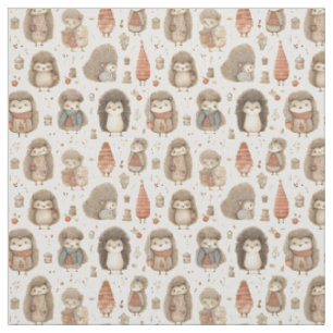 Spikey Charm: Whimsy Hedgehog Fabric