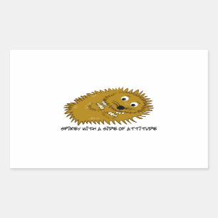Spikey With A Side Of Attitude Rectangular Sticker