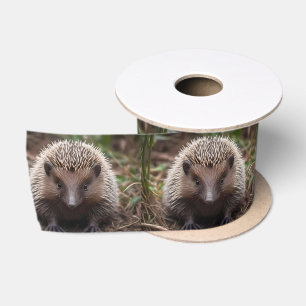 **"Spiky Beginnings: The Adorable Baby Echidna"** Satin Ribbon