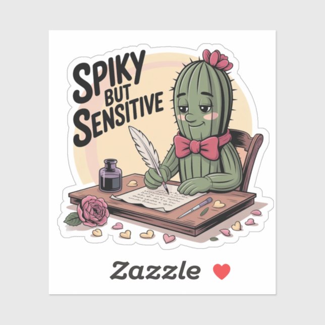 Spiky But Sensitive Cactus Poet Writing (Sheet)
