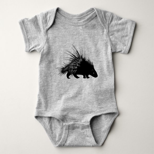 Spiky Porcupine Baby Bodysuit (Front)