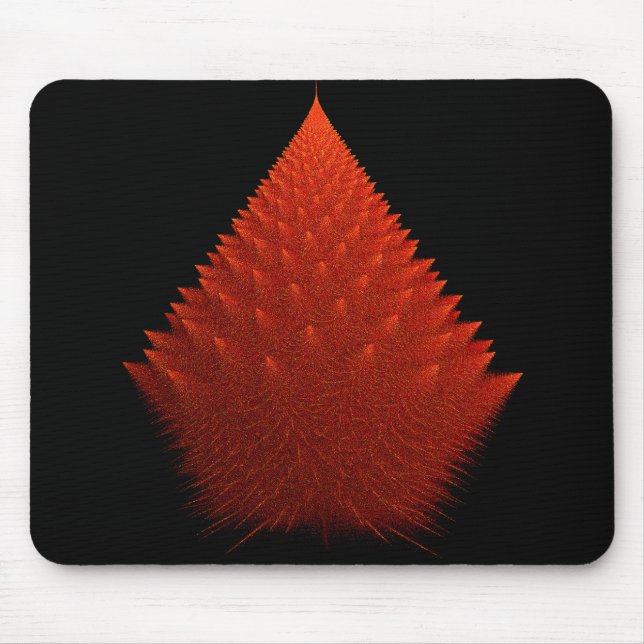 Spiky Red "Tree" Fractal With Spikes Mouse Pad (Front)