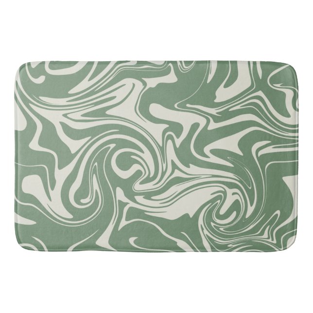 Spill - Green Bath Mat (Front)