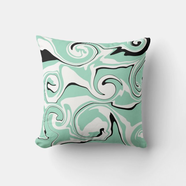 Spill - Green (Mint) Cushion (Front)