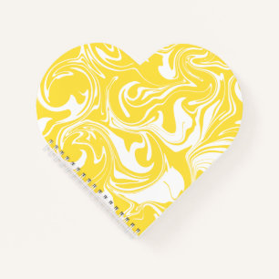 Spill - Lemon Yellow and White Notebook