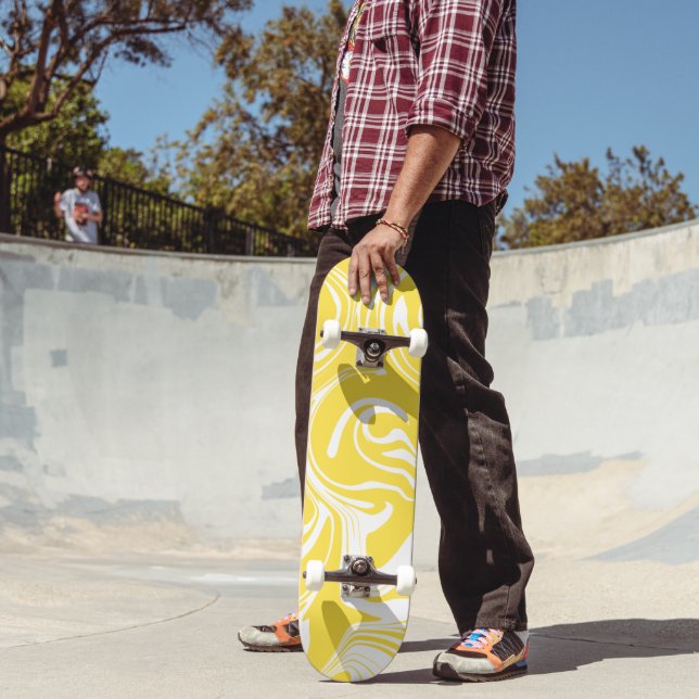 Spill - Lemon Yellow and White Skateboard (Outdoor 2)