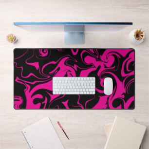 Spill - Magenta and Black Desk Mat