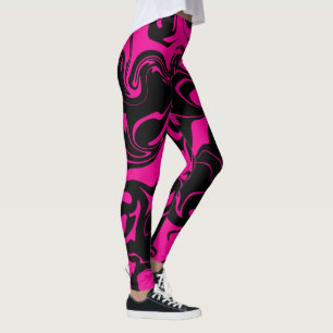 Spill - Magenta and Black Leggings