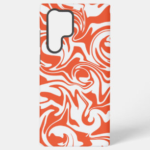 Spill - Orange and White Samsung Galaxy Case