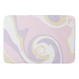 Spill - Pastel Pink, Yellow and Purple Bath Mat