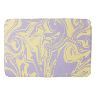 Spill - Pastel Yellow and Purple Bath Mat