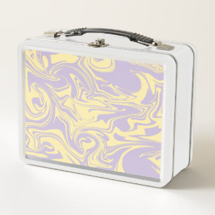 Spill - Pastel Yellow and Purple Metal Lunch Box