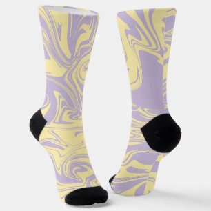 Spill - Pastel Yellow and Purple Socks