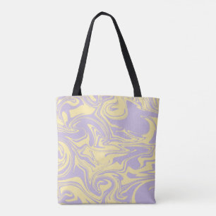 Spill - Pastel Yellow and Purple Tote Bag