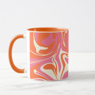 Spill - Pink, Orange and Cream Mug