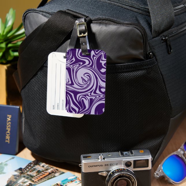 Spill - Purple Luggage Tag (Front & Back)
