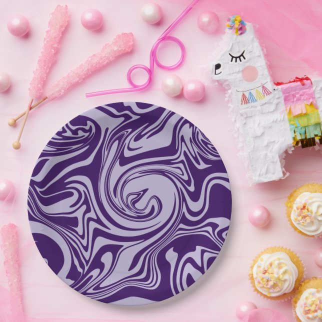 Spill - Purple Paper Plate (Party)
