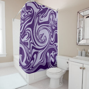Spill - Purple Shower Curtain